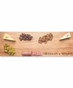 Charcuterie Acacia Board With Gold Handles