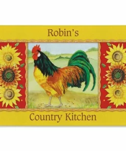 Country Kitchen Tempered Glass Cutting Board