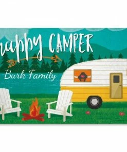 Happy Camper Personalized Doormat