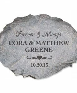 Forever And Always Personalized Garden Stone