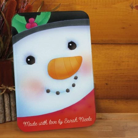 Snowman Tempered Glass Cutting Board 2 Snowman Tempered Glass Cutting Board - Image 2