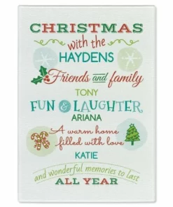 Christmas With Tempered Glass Cutting Board