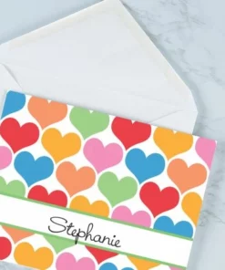 Happy Hearts Personalized Note Cards -Department Store 611020 03
