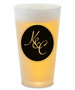 Circle Initial Personalized Pint Beer Glass