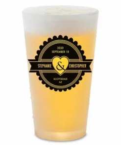 Home Wedding Personalized Pint Beer Glass