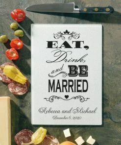 Eat, Drink, And Be Married Tempered Glass Cutting Board 9 Eat, Drink, And Be Married Tempered Glass Cutting Board -Department Store 612723 04