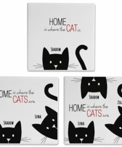 Cat Personalized Ceramic Coasters