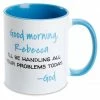 Good Morning Personalized Blue Mug
