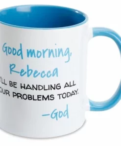 Good Morning Personalized Blue Mug