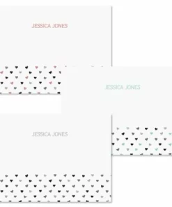 Mini Hearts Personalized Note Cards -Department Store 618684