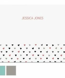 Mini Hearts Personalized Note Cards