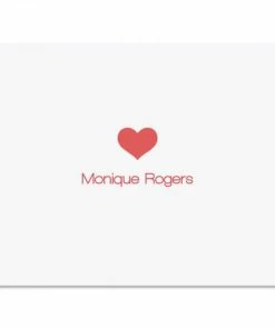Center Heart Personalized Note Cards