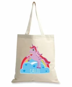 Unicorn Personalized Canvas Tote