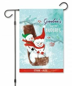 Grandma’s Sled Personalized Garden Flag