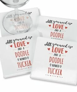 All You Need Is Love Personalized Ceramic Coasters