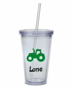 Tractor Acrylic Personalized Beverage Cup