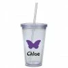 Butterfly Acrylic Personalized Beverage Cup