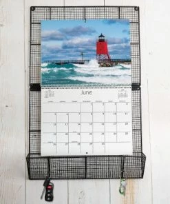 Vintage Grid Wire Calendar Holder