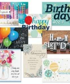 Blue Dots Greeting Card Organizer Box With Cards And Labels -Department Store 620616 04 1