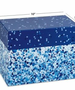 Blue Dots Greeting Card Organizer Box With Cards And Labels -Department Store 620616 05 1 1