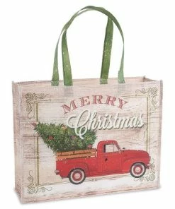 Rustic Christmas Large Shopping Tote Bags -Department Store 620699 03