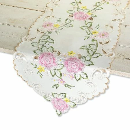 Roses Cutwork Table Runner 1 Roses Cutwork Table Runner