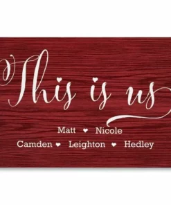 This Is Us Red Personalized Doormat -Department Store 620923 d 1