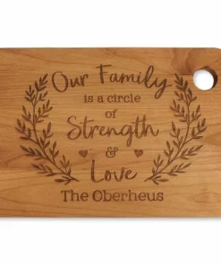 Circle Of Love Engraved Wood Cutting Board