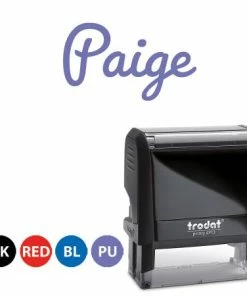 Script Self-Inking Stamp - 4 Colors