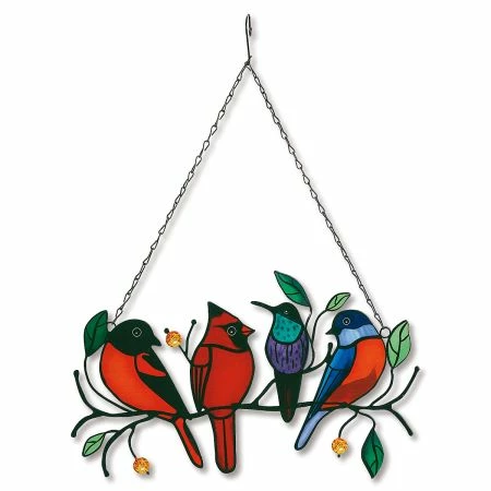 Winter Birds Hanging Metal Decoration 1 Winter Birds Hanging Metal Decoration