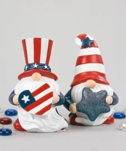 Patriotic Gnome Figurines