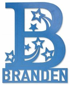 Blue Name & Initial Personalized Plaque