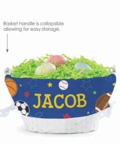 Personalized Sports Easter Basket With Liner -Department Store 68955 05