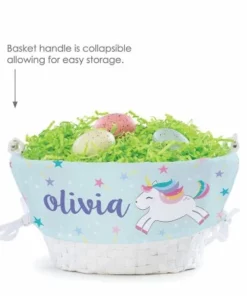 Personalized Unicorn Easter Basket With Liner 7 Personalized Unicorn Easter Basket With Liner -Department Store 68966 05