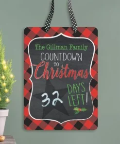 Christmas Personalized Chalkboard Countdown 5 Christmas Personalized Chalkboard Countdown -Department Store 70410 03