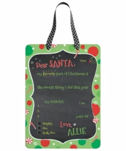 Dear Santa Personalized Christmas Plaque