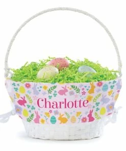 Bunny Easter Basket With Personalized Liner
