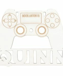 White Gaming Controller Personalized Wood Plaque