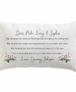 Christmas Prayer Personalized Pillow