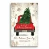 Christmas Personalized Red Truck Canvas