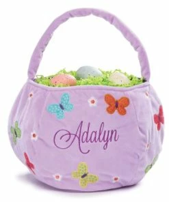 Personalized Lavender Butterfly Easter Basket