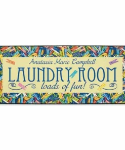 Clothespins Laundry Double-Width Personalized Doormat