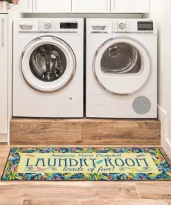 Clothespins Laundry Double-Width Personalized Doormat -Department Store 813665 04