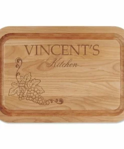 Vineyard Red Alder Engraved Wood Cutting Board