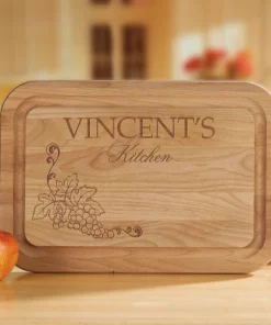 Vineyard Red Alder Engraved Wood Cutting Board -Department Store 813955 06