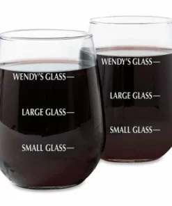 Stemless Drink Measure Wine Glass