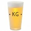 Diamond Initials Personalized Pint Beer Glass