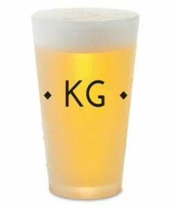 Diamond Initials Personalized Pint Beer Glass