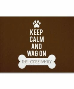 Wag On Personalized Doormat