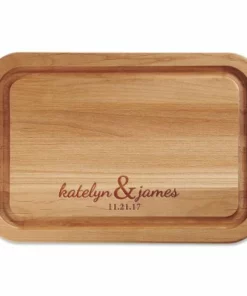 Couples Engraved Wood Cutting Board